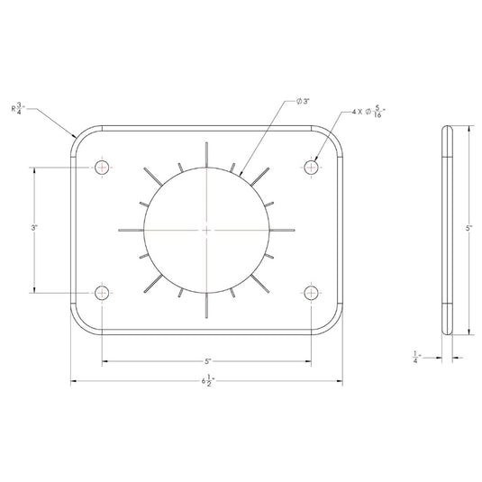 TACO Grand Slam 300 Universal Backing Plate f/GS-300  GS-390 - Pair [BP-0300BSY-1]
