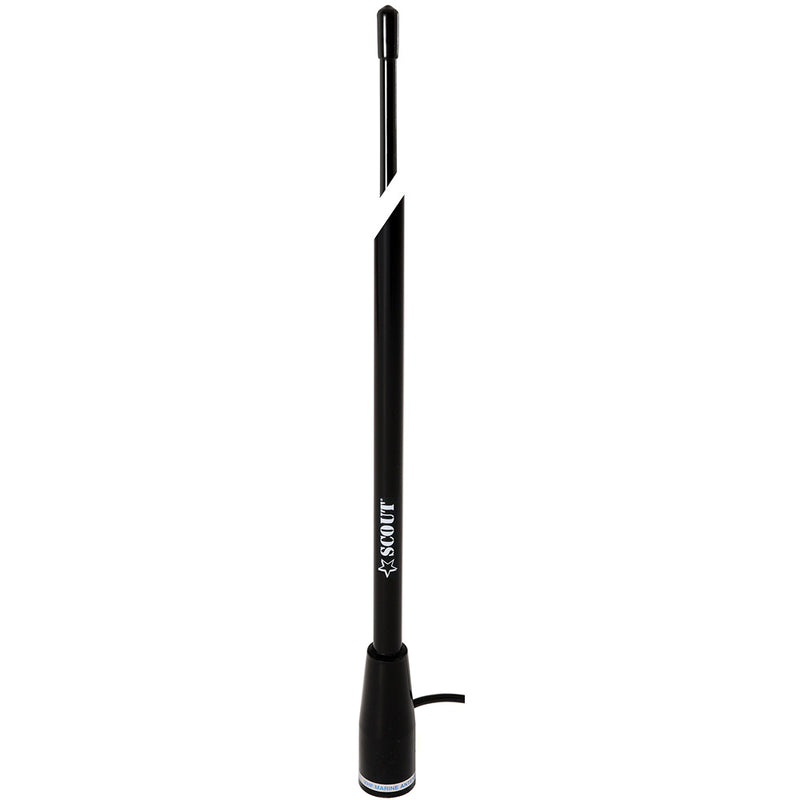 Load image into Gallery viewer, Scout 5&#39; Black VHF Antenna 3dB Nylon Ferrule w/5M RG-58 Coax KS-22 [PF AN NVHF00004T]
