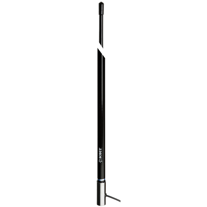 Load image into Gallery viewer, Scout 8&#39; Black VHF Antenna 6dB Stainless Steel Ferrule w/5M RG-58 Coax Includes PL-259 KS-42 [PF AN NVHF00009T]
