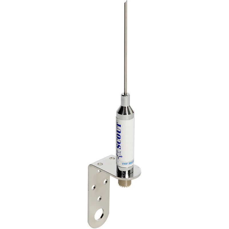 Load image into Gallery viewer, Scout 3&#39; Stainless VHF Whip 3dB w/Bracket f/Sailboats - No Cable [PF AN NVHF00012T]

