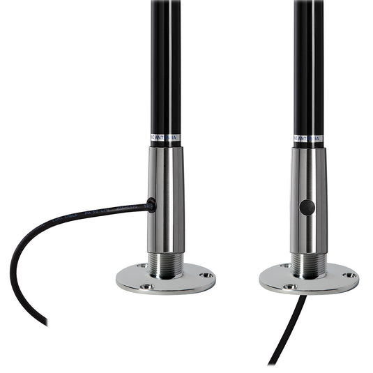Scout 4' Black VHF Antenna 3dB Stainless Steel Ferule w/5M RG-58 Includes PL-259 [PF AN NVHF00045T]