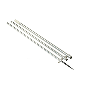 Lee's 12' MKII Bright Silver Pole w/Black Spike - 1 3/8