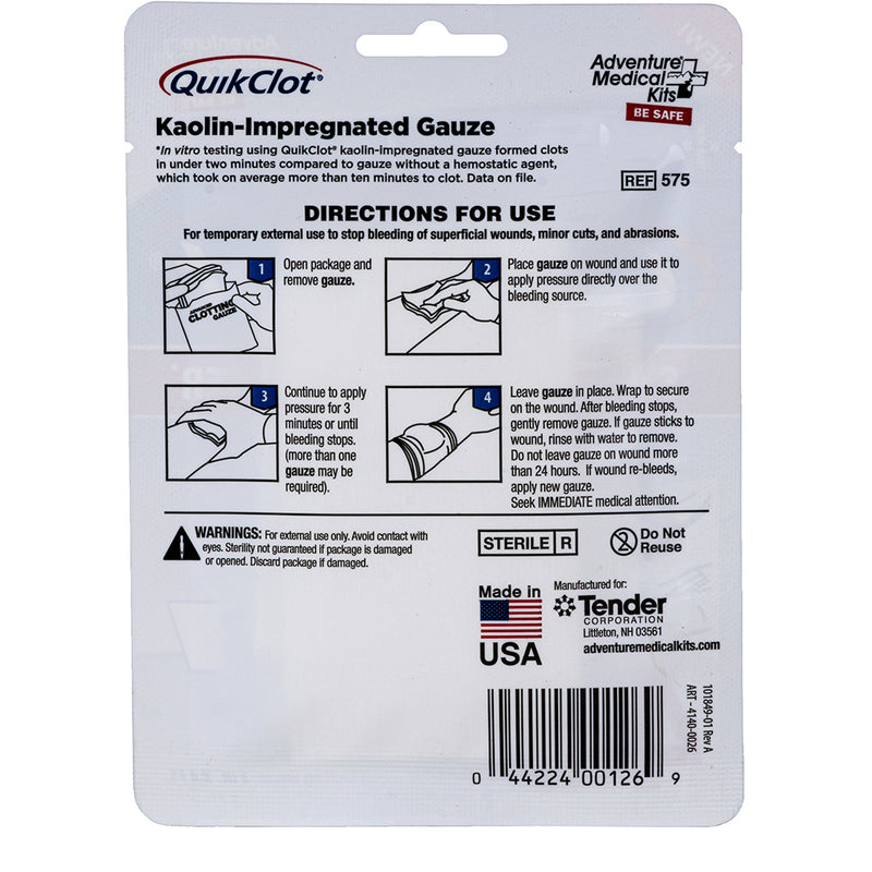 Load image into Gallery viewer, QuikClot Advanced Clotting Gauze - 3&quot; x 4 [5020-0026]
