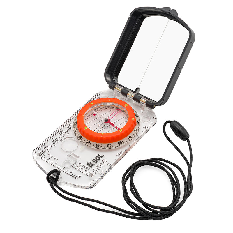 Load image into Gallery viewer, S.O.L. Survive Outdoors Longer Sighting Compass w/Mirror [0140-0030]
